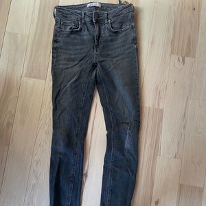 Zara "distressed" black jeans
